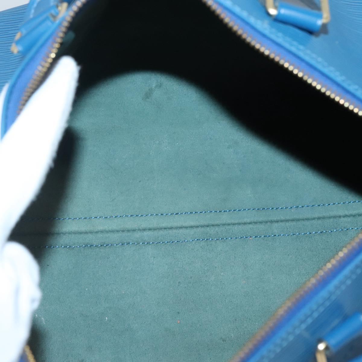 LOUIS VUITTON Epi Speedy 30 Hand Bag Toledo Blue M43005 LV Auth 138732