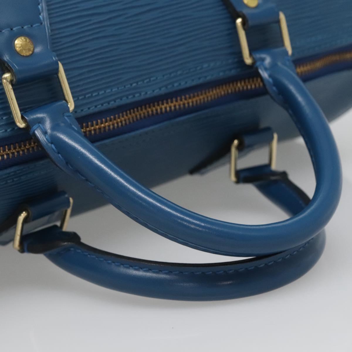LOUIS VUITTON Epi Speedy 30 Hand Bag Toledo Blue M43005 LV Auth 138732