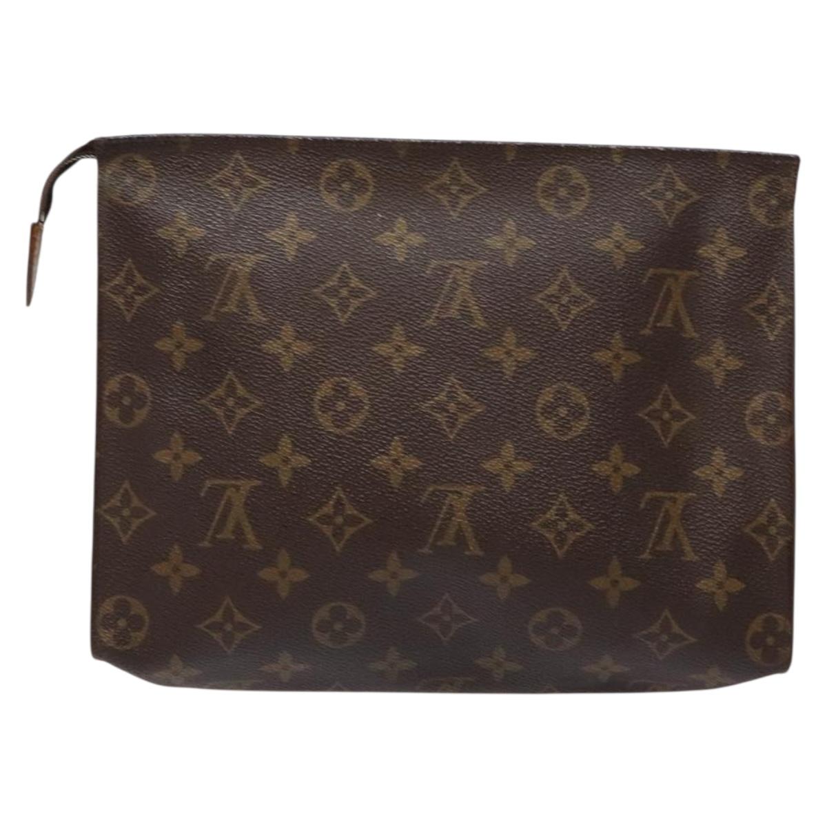 LOUIS VUITTON Monogram Poche Toilette 26 Pouch M47542 LV Auth 138743