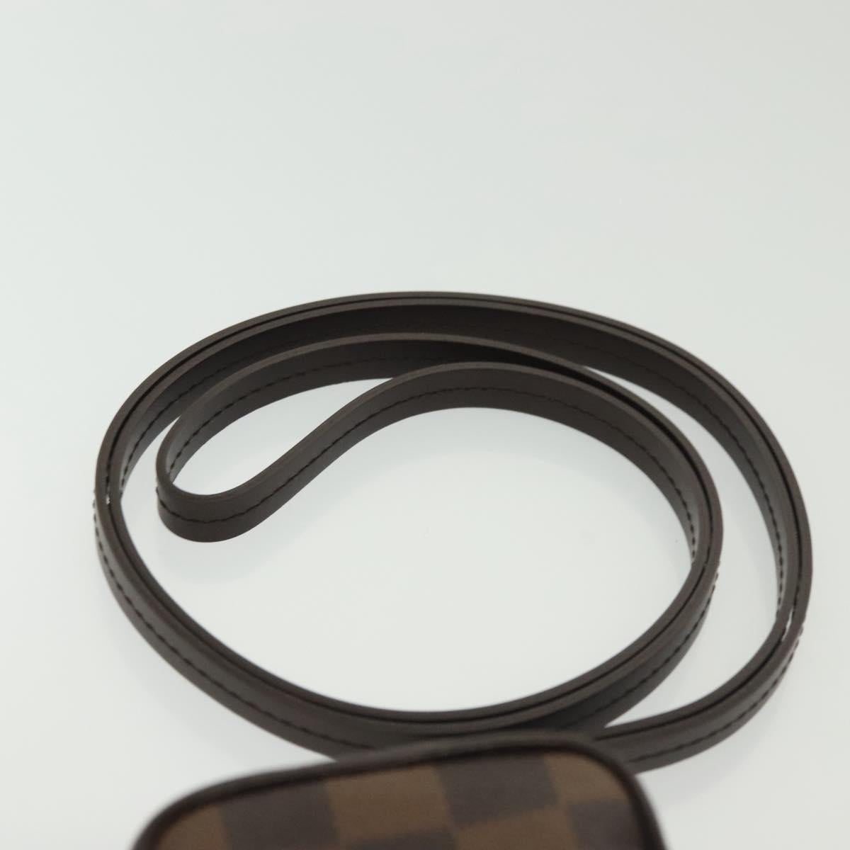 LOUIS VUITTON Damier Ebene Etui Okapi PM Pouch N61738 LV Auth 138757