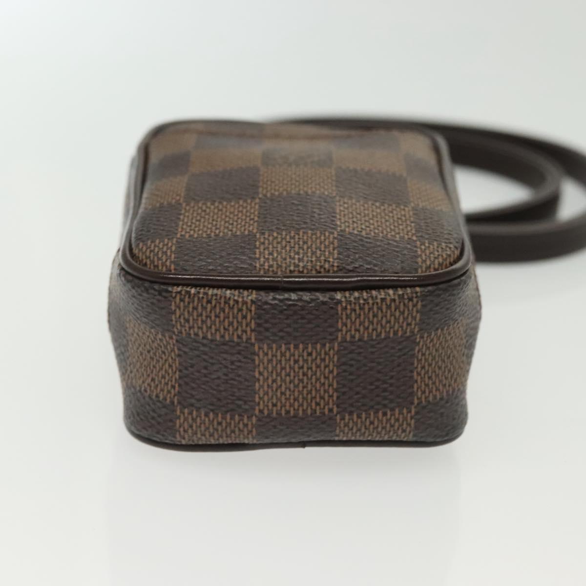 LOUIS VUITTON Damier Ebene Etui Okapi PM Pouch N61738 LV Auth 138757