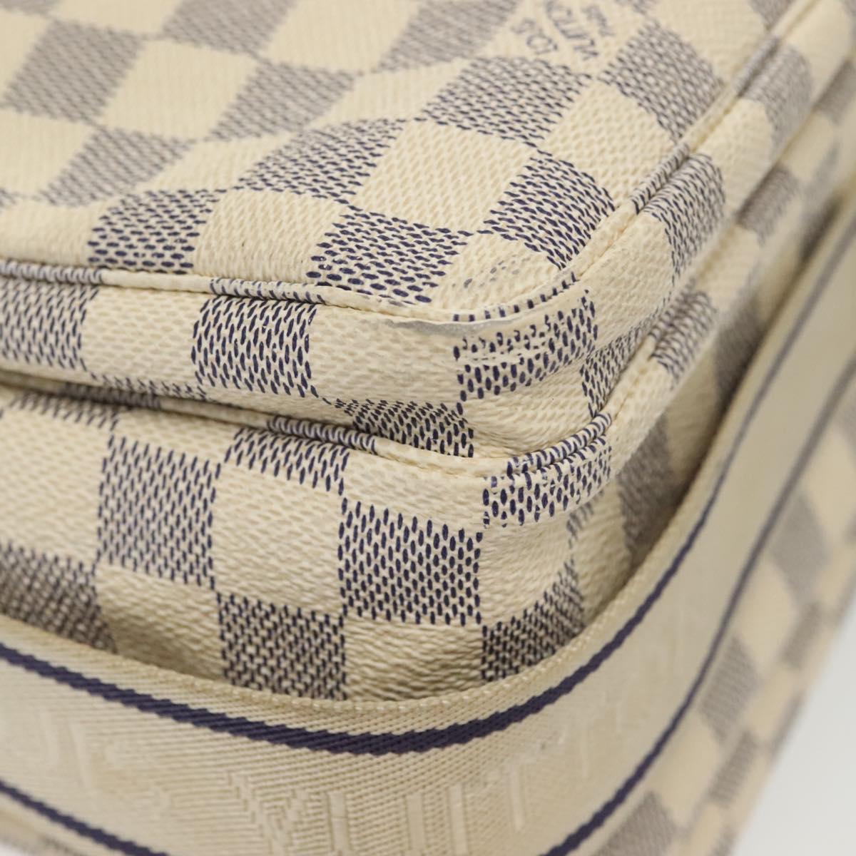 LOUIS VUITTON Damier Azur Naviglio Shoulder Bag N51189 LV Auth 138759