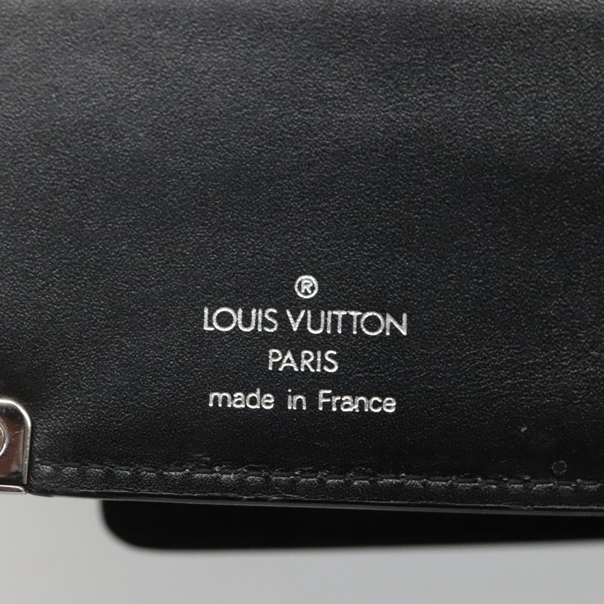 LOUIS VUITTON Epi Agenda MM Day Planner Cover Black R20042 LV Auth 138764