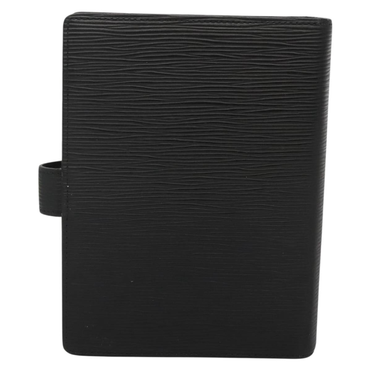 LOUIS VUITTON Epi Agenda MM Day Planner Cover Black R20042 LV Auth 138764