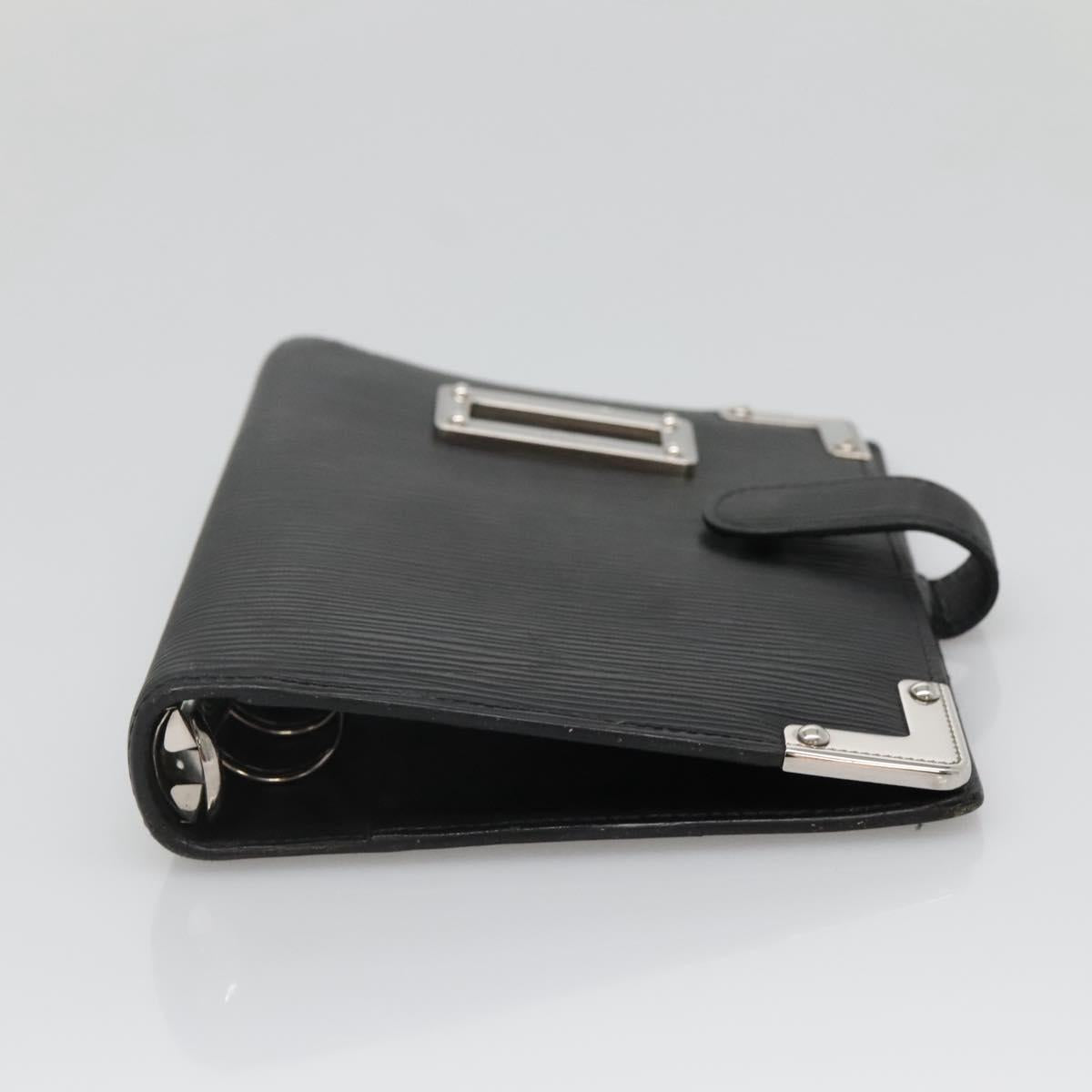 LOUIS VUITTON Epi Agenda MM Day Planner Cover Black R20042 LV Auth 138764