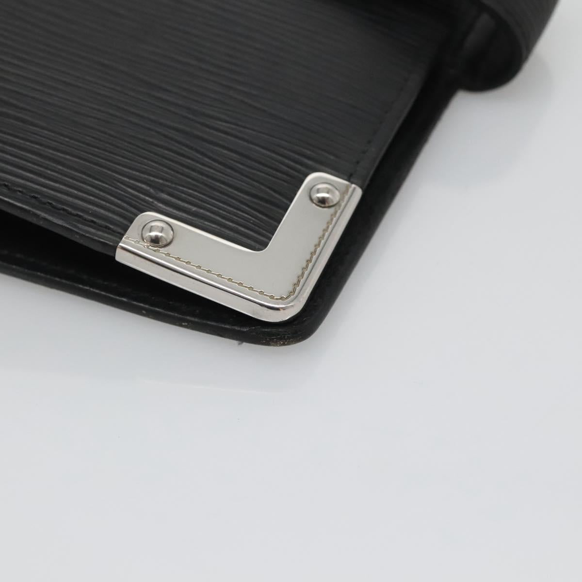 LOUIS VUITTON Epi Agenda MM Day Planner Cover Black R20042 LV Auth 138764