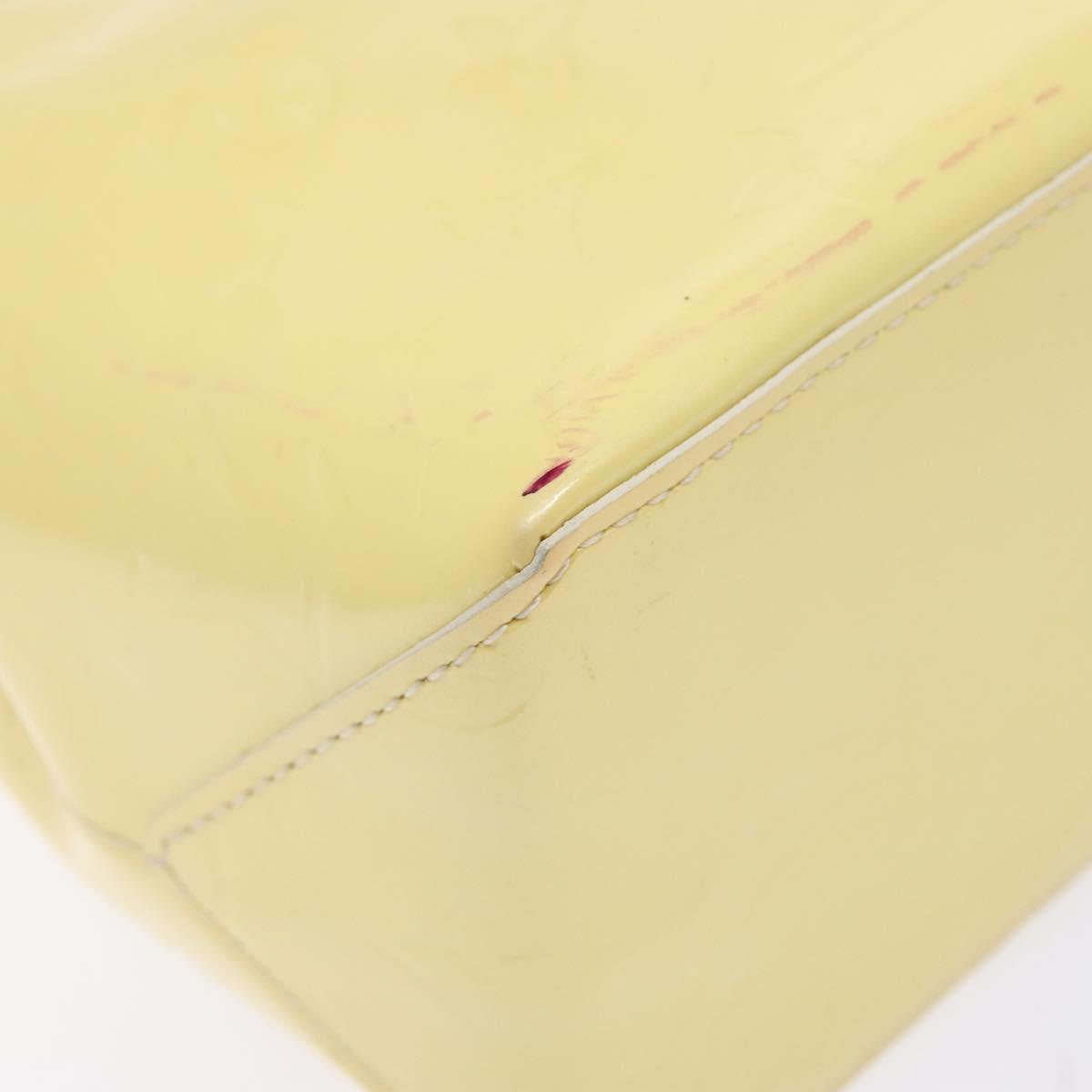 LOUIS VUITTON Monogram Vernis Reade PM Hand Bag Perle M91336 LV Auth 138765