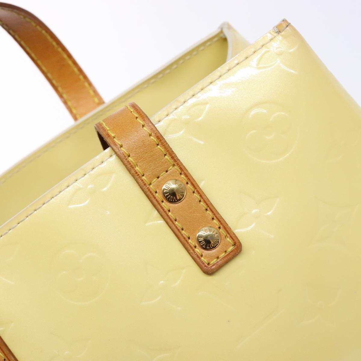 LOUIS VUITTON Monogram Vernis Reade PM Hand Bag Perle M91336 LV Auth 138765