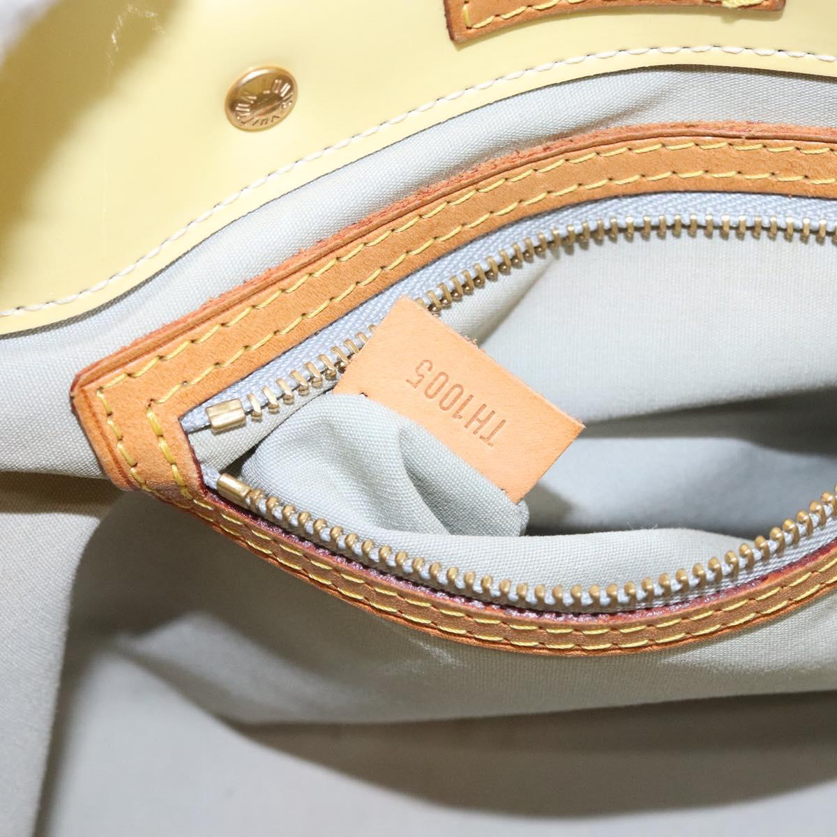 LOUIS VUITTON Monogram Vernis Reade PM Hand Bag Perle M91336 LV Auth 138765