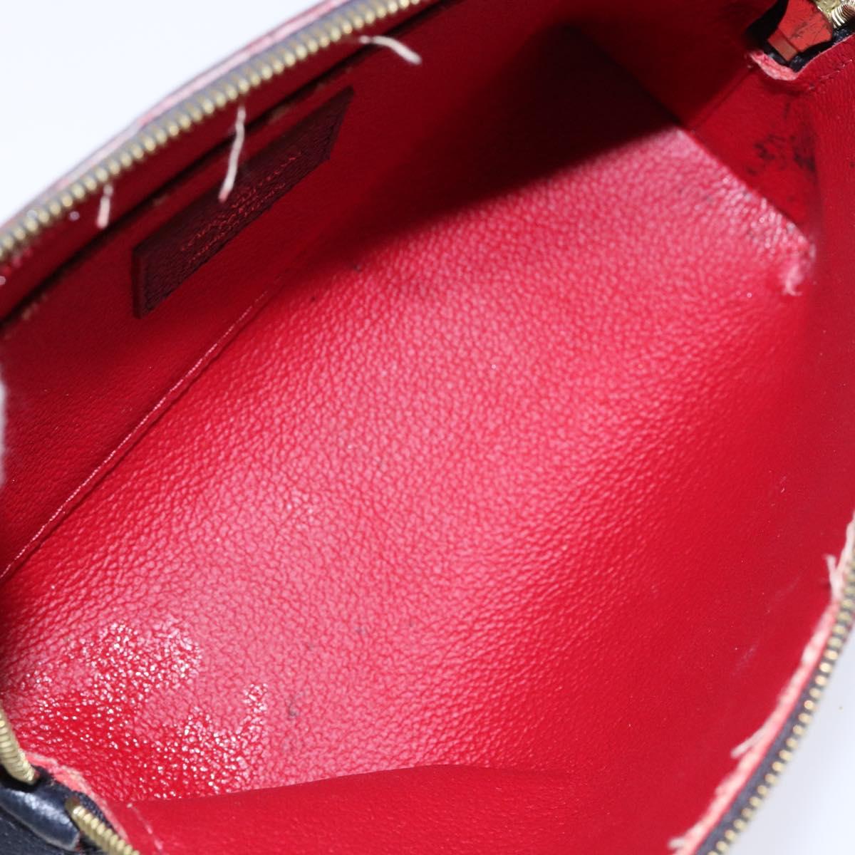 LOUIS VUITTON Monogram Empreinte Pochette Cosmetic PM Navy M69413 LV Auth 138768