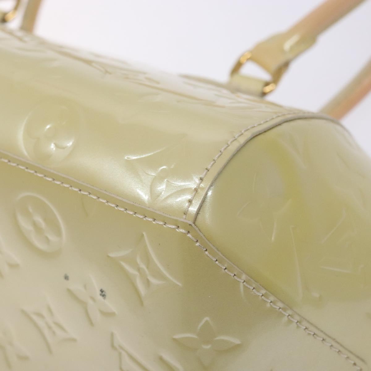 LOUIS VUITTON Vernis Sherwood PM Hand Bag Broncorail M91491 LV Auth 138771