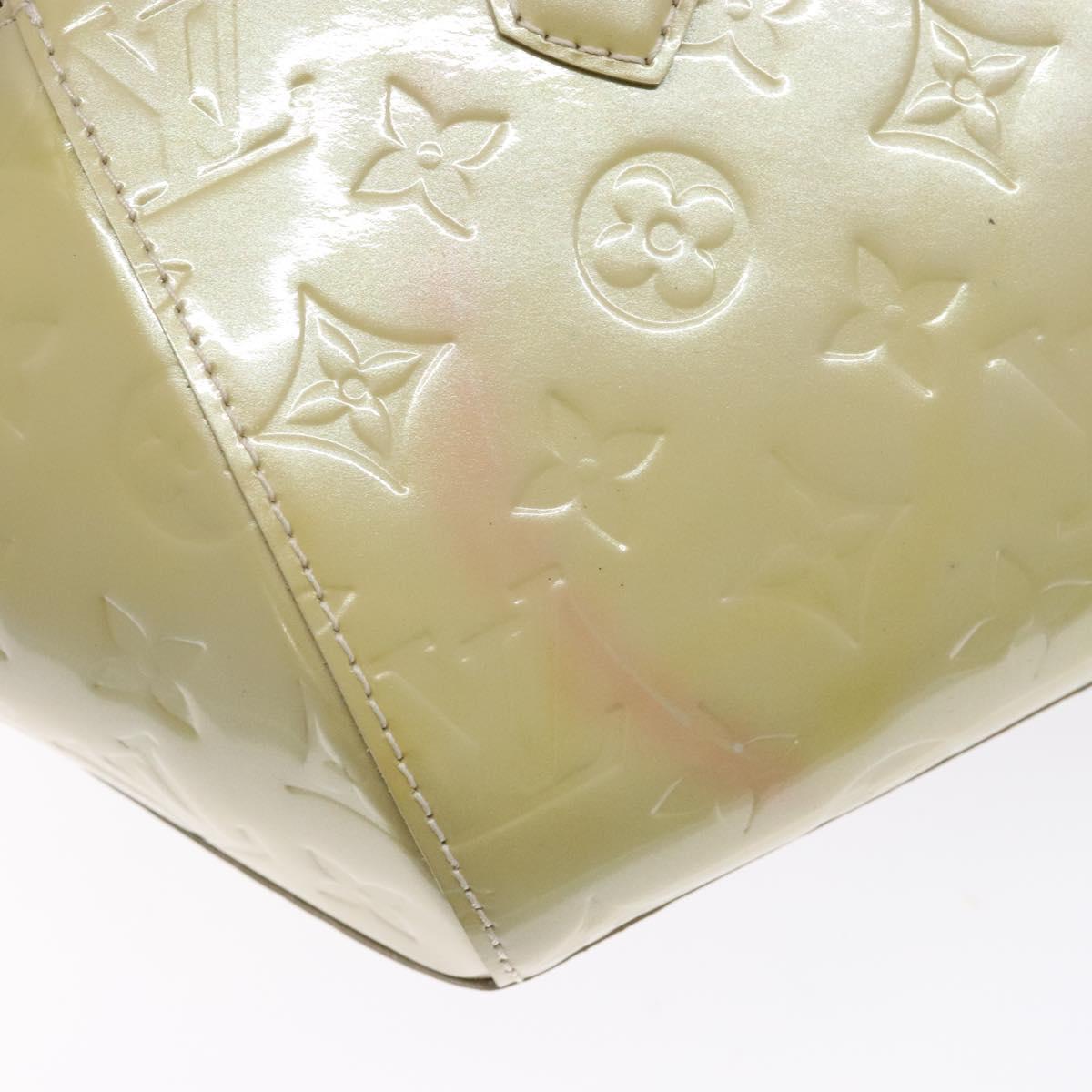 LOUIS VUITTON Vernis Sherwood PM Hand Bag Broncorail M91491 LV Auth 138771