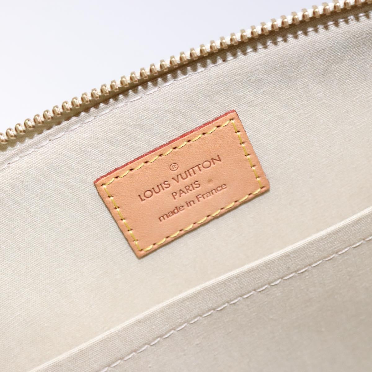 LOUIS VUITTON Vernis Sherwood PM Hand Bag Broncorail M91491 LV Auth 138771
