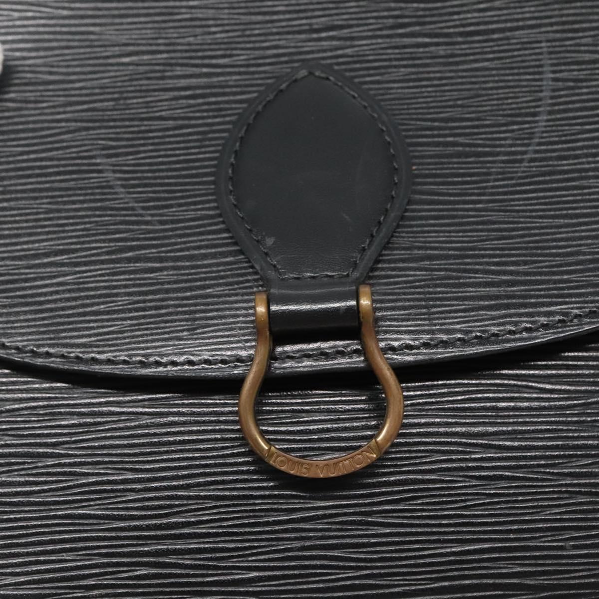 LOUIS VUITTON Epi Saint Cloud GM Shoulder Bag Black Noir M52192 LV Auth 138773