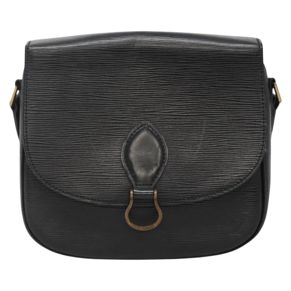LOUIS VUITTON Epi Saint Cloud GM Shoulder Bag Black Noir M52192 LV Auth 138773