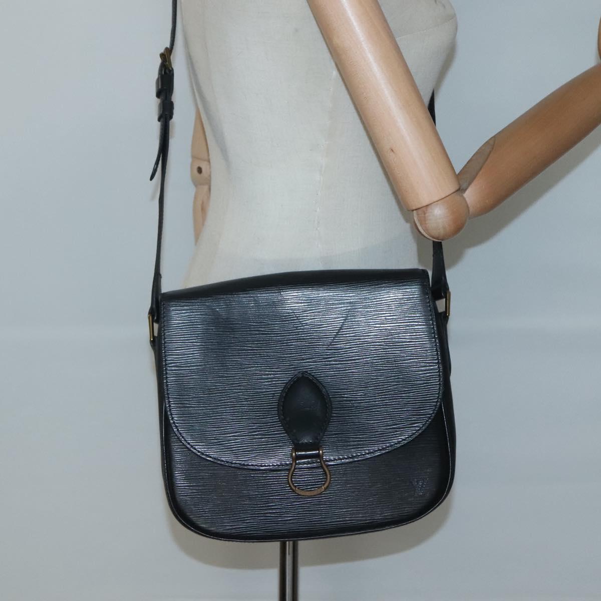 LOUIS VUITTON Epi Saint Cloud GM Shoulder Bag Black Noir M52192 LV Auth 138773