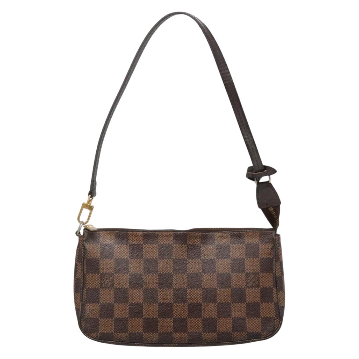 LOUIS VUITTON Damier Ebene Pochette Accessoires Pouch N41206 LV Auth 138776