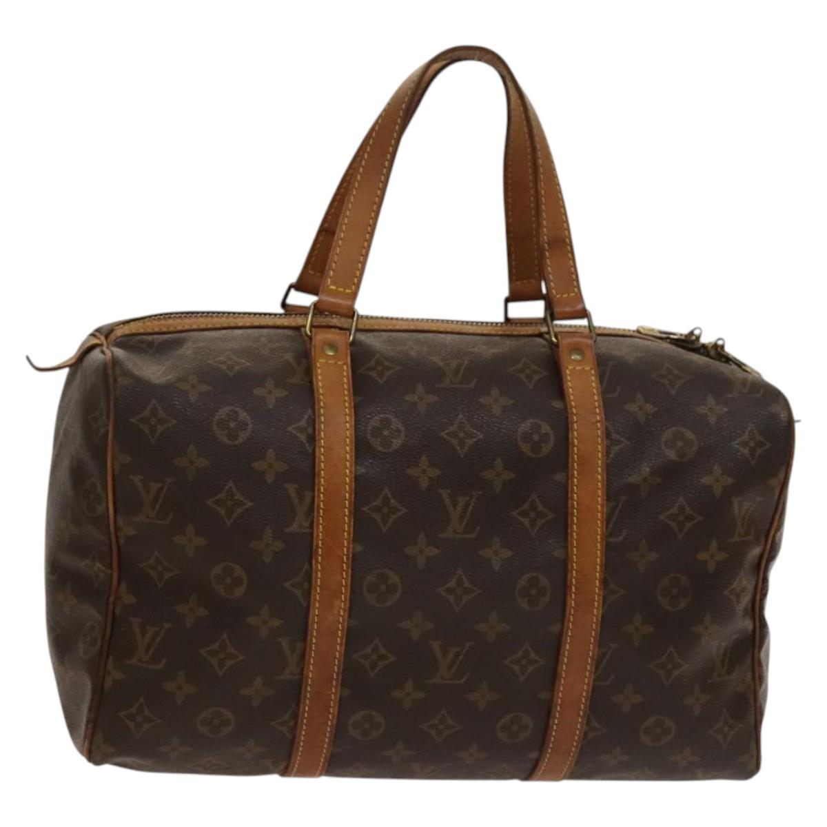 LOUIS VUITTON Monogram Sac Souple 35 Boston Bag M41626 LV Auth 138778
