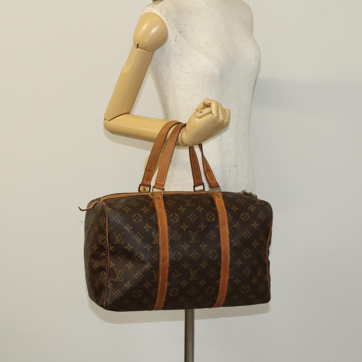 LOUIS VUITTON Monogram Sac Souple 35 Boston Bag M41626 LV Auth 138778