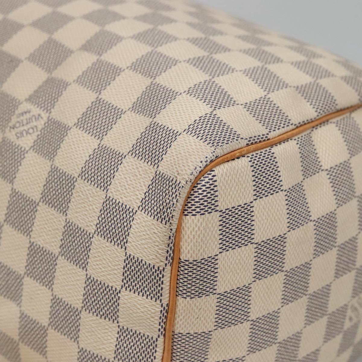 LOUIS VUITTON Damier Azur Speedy 35 Hand Bag N41535 LV Auth 138779