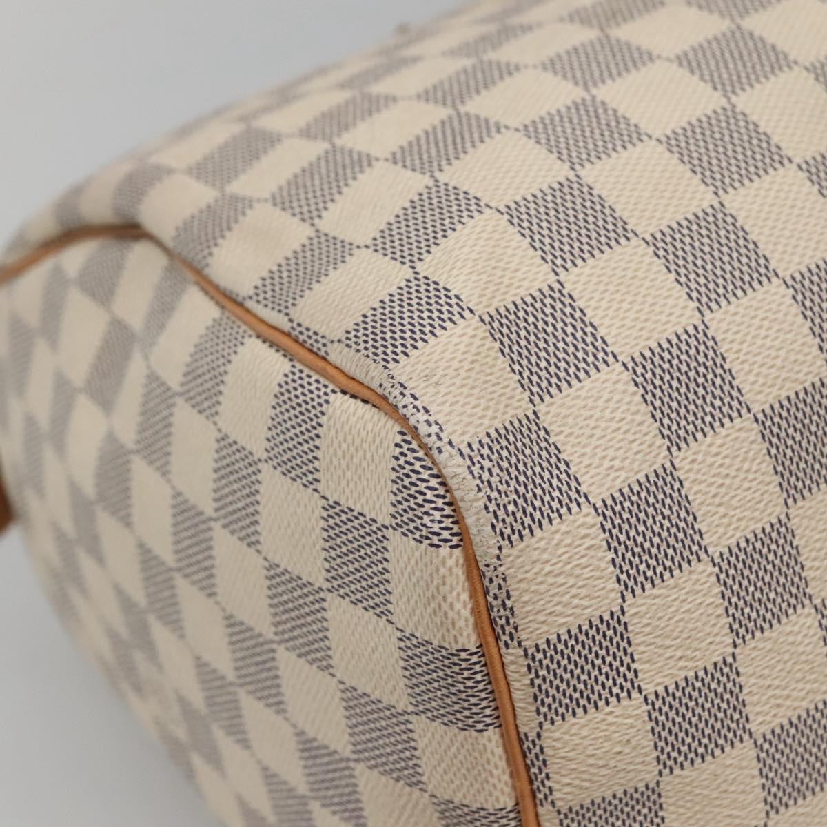 LOUIS VUITTON Damier Azur Speedy 35 Hand Bag N41535 LV Auth 138779