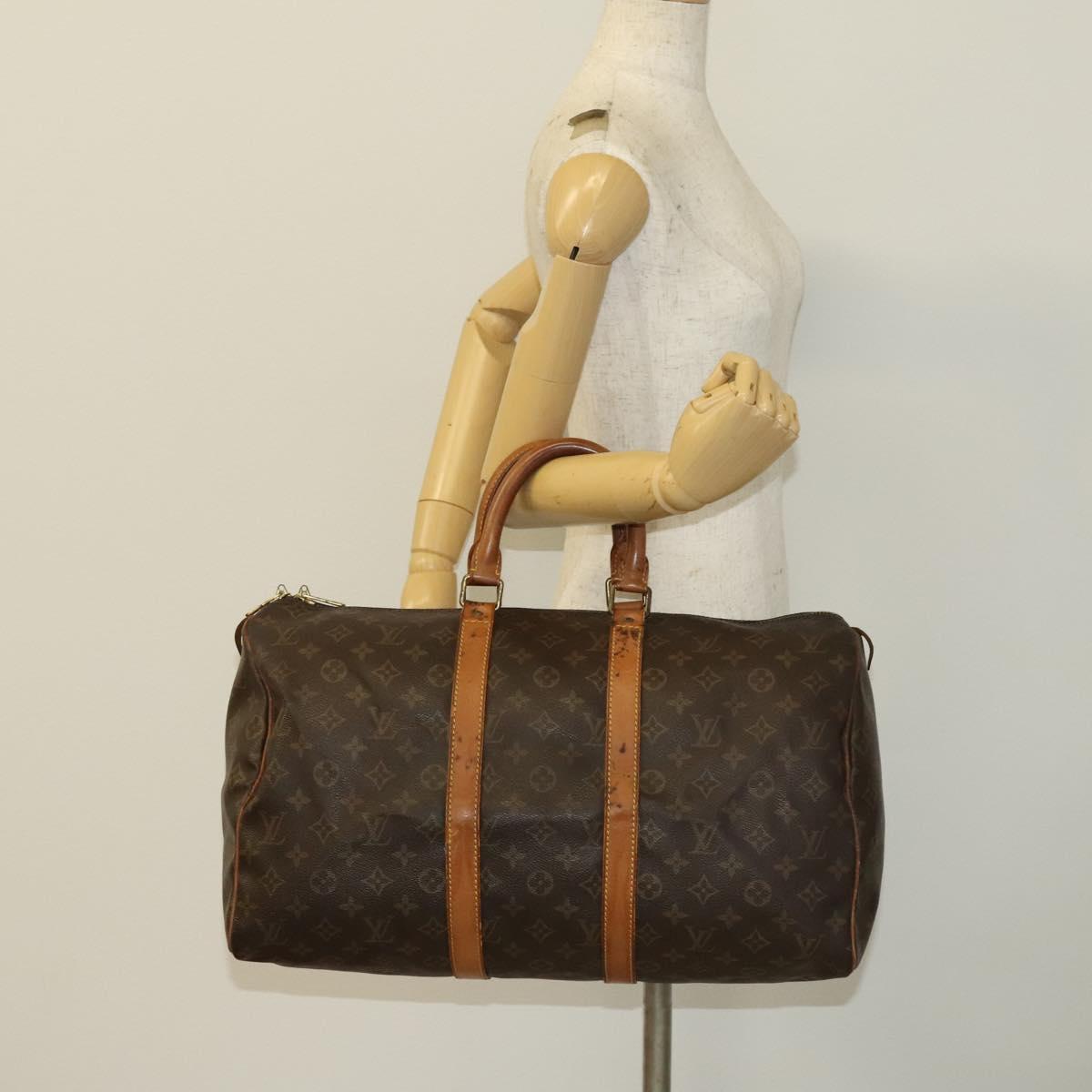 LOUIS VUITTON Monogram Keepall 45 Boston Bag M41428 LV Auth 138784