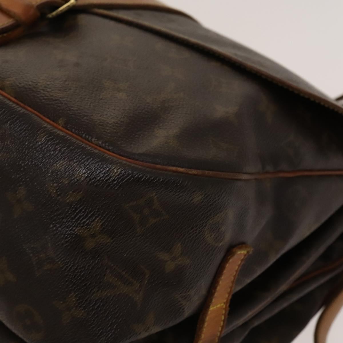 LOUIS VUITTON Monogram Saumur 35 Shoulder Bag M42254 LV Auth 138785
