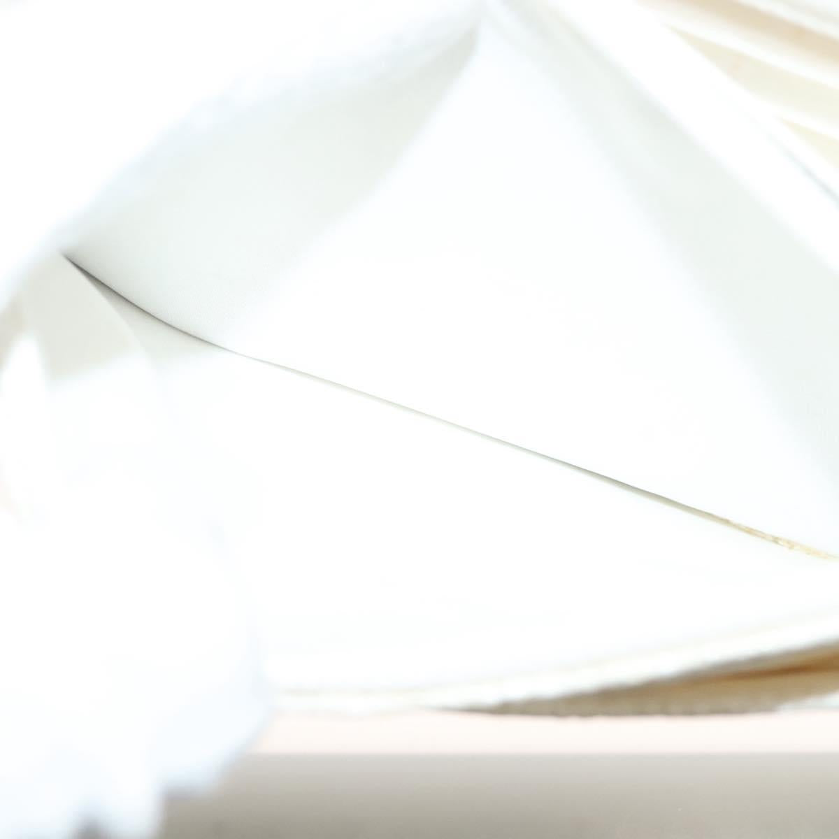 CHANEL Matelasse Chain Wallet Tweed White Silver CC Auth 138800