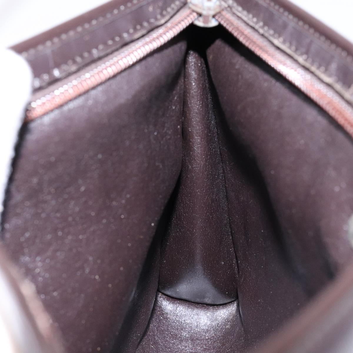 Christian Dior Trotter Canvas Shoulder Bag Brown Gold Auth 138805