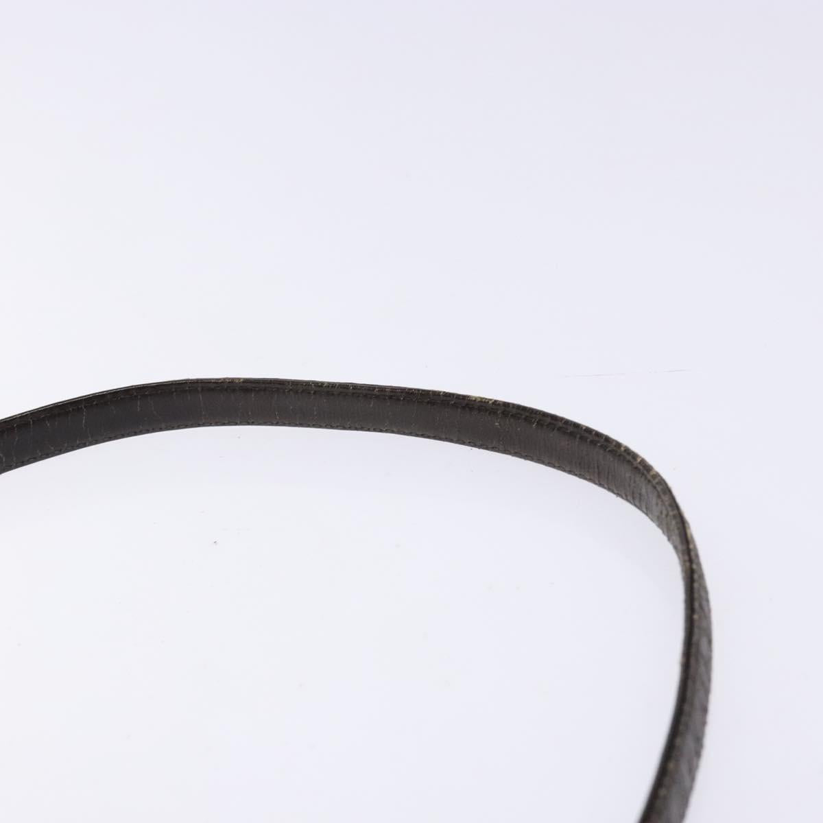 Christian Dior Trotter Canvas Shoulder Bag Brown Gold Auth 138805