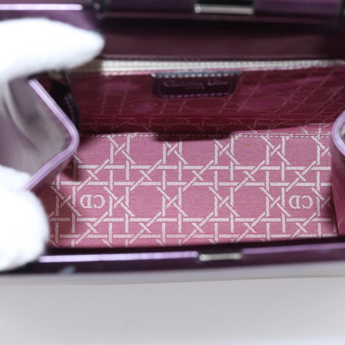 Christian Dior Hand Bag Patent leather Purple Auth 138811