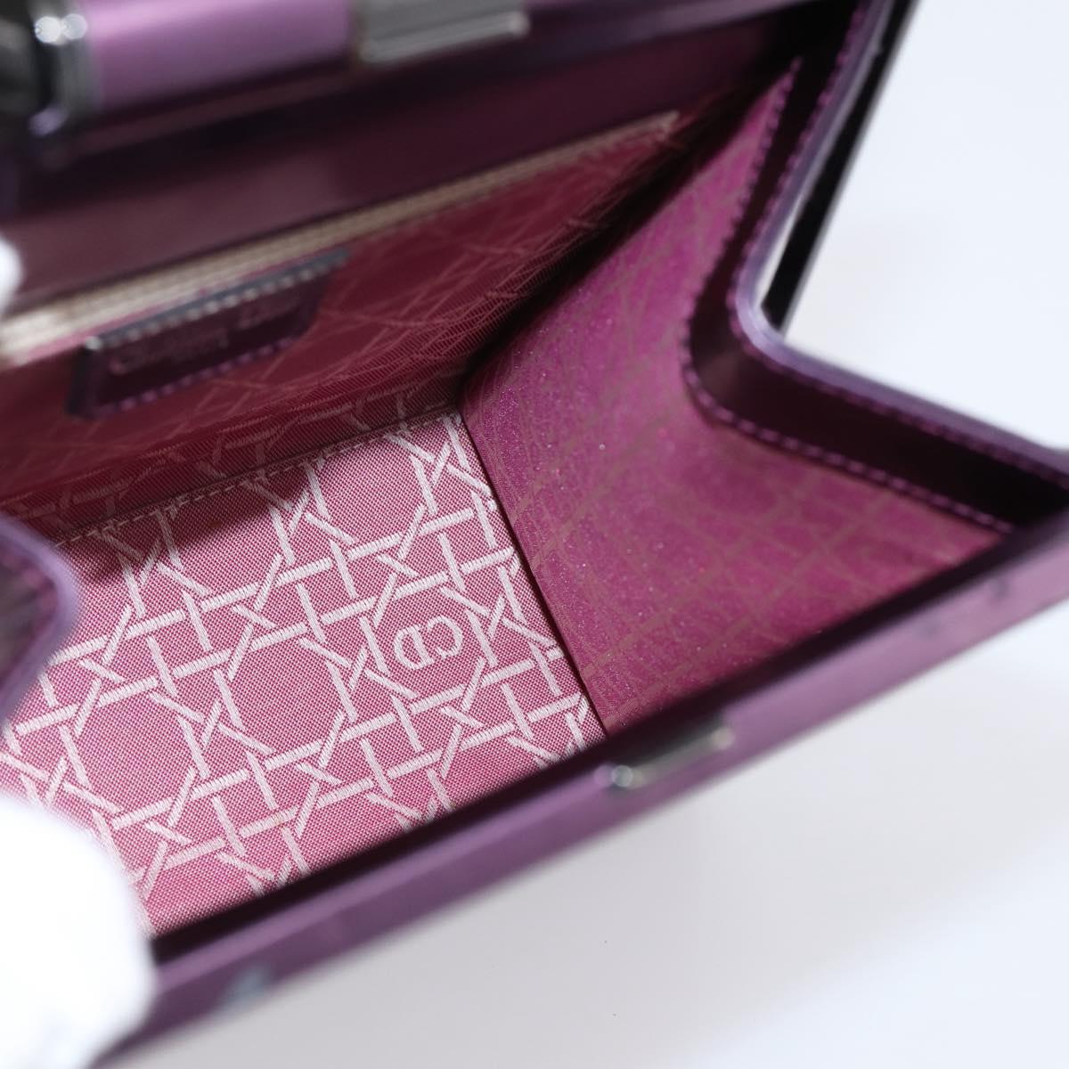 Christian Dior Hand Bag Patent leather Purple Auth 138811