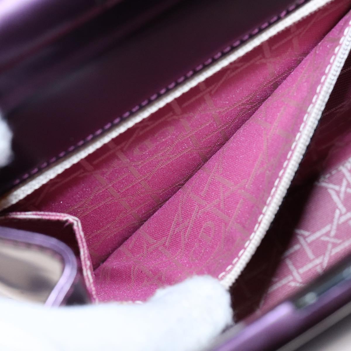 Christian Dior Hand Bag Patent leather Purple Auth 138811