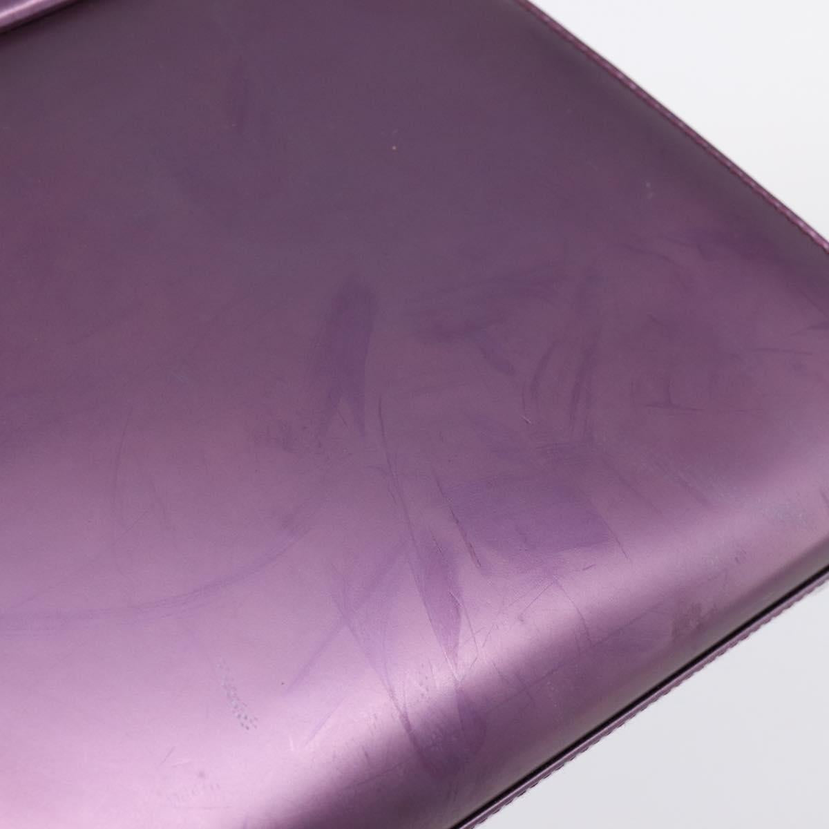 Christian Dior Hand Bag Patent leather Purple Auth 138811