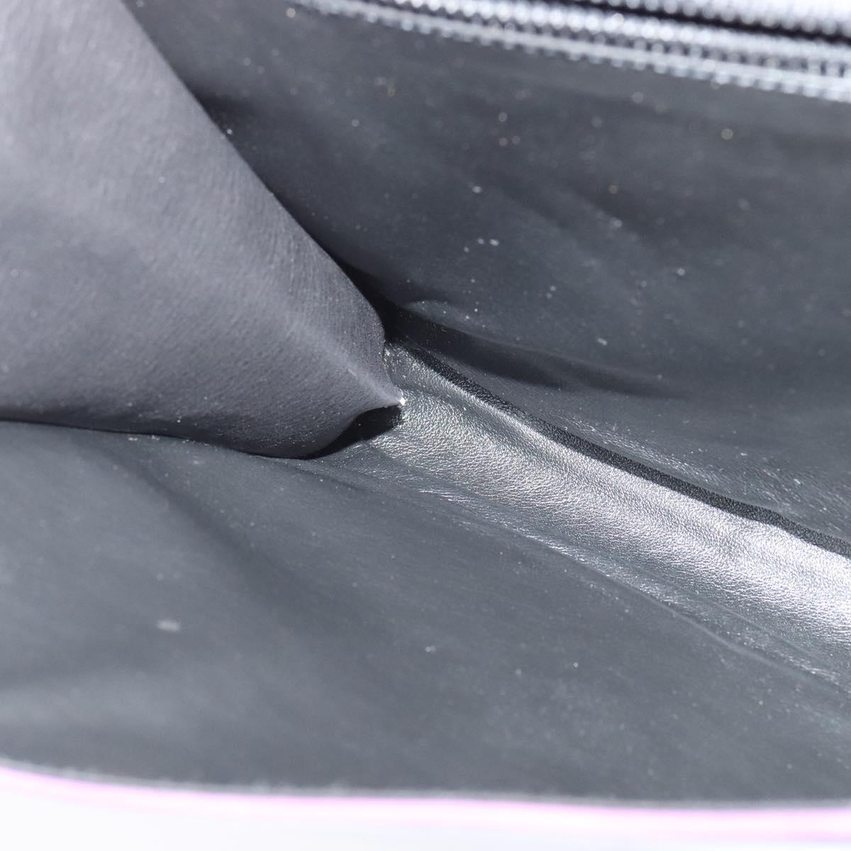 CELINE Shoulder Bag Leather Purple Gold Auth 138822