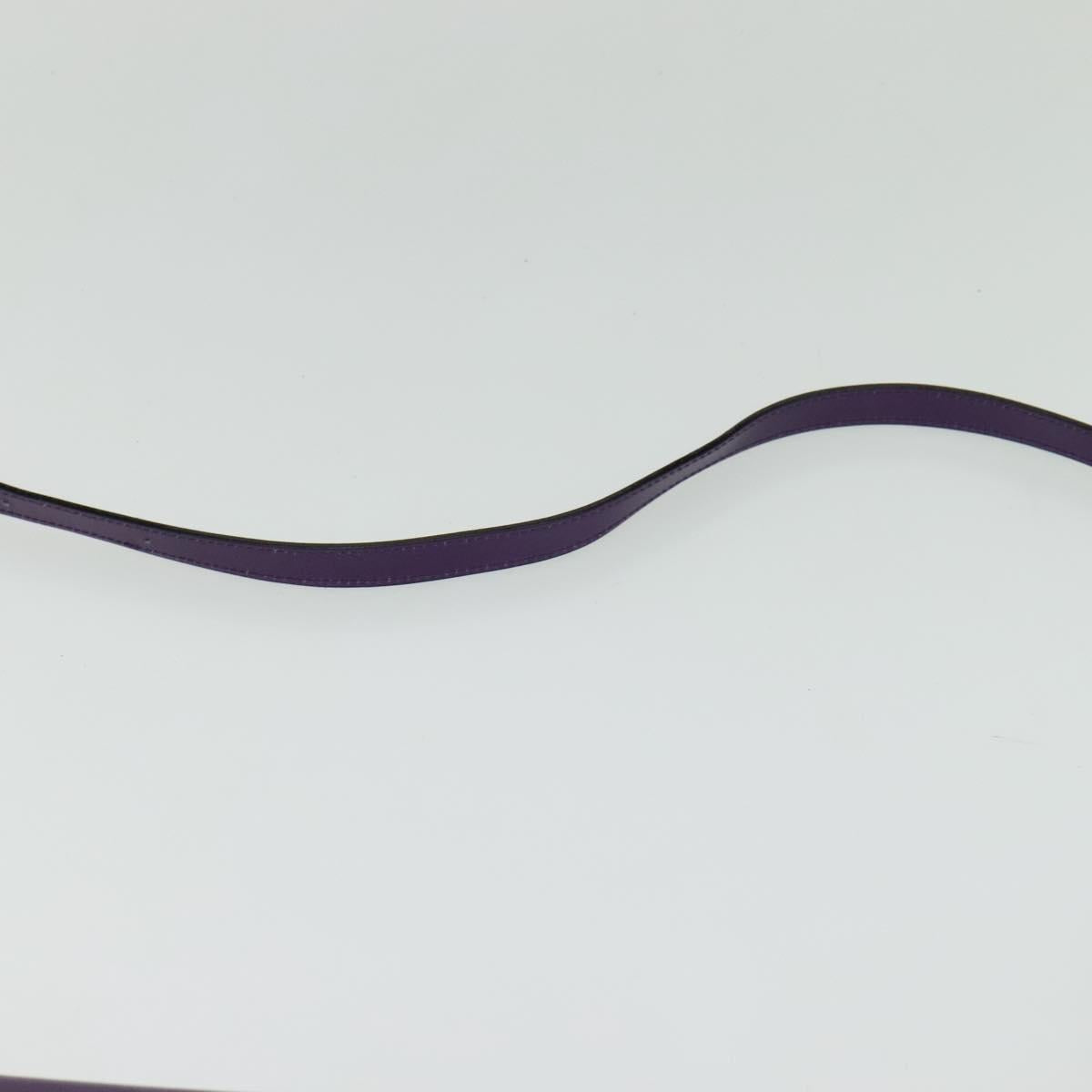 CELINE Shoulder Bag Leather Purple Gold Auth 138822