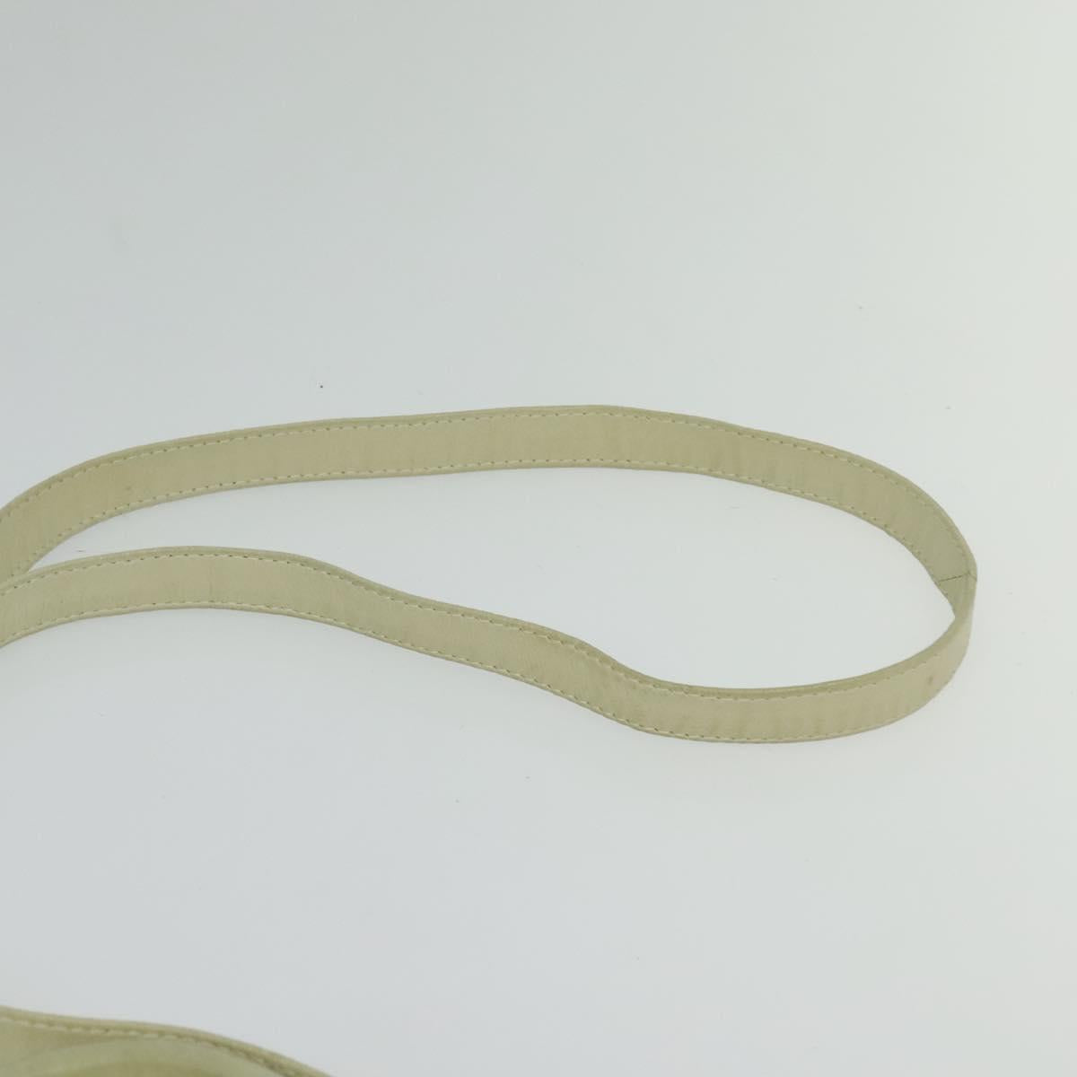 BOTTEGA VENETA INTRECCIATO Hand Bag Leather 2way White Gold Auth 138828