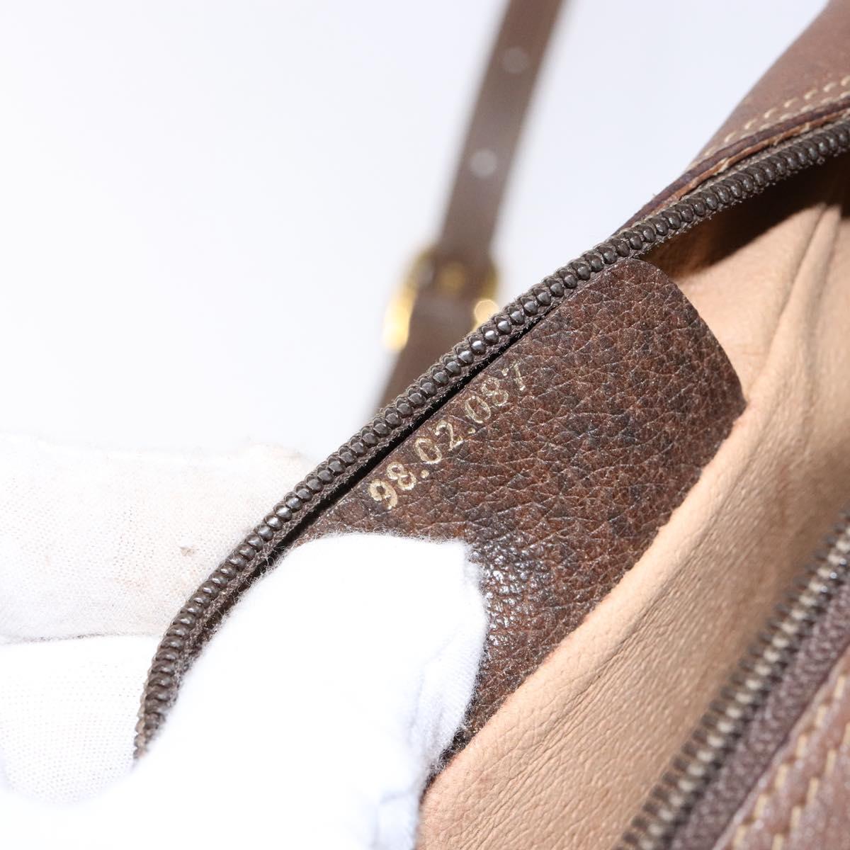 GUCCI GG Supreme Web Sherry Line Shoulder Bag Beige Gold 98 02 087 Auth 138842