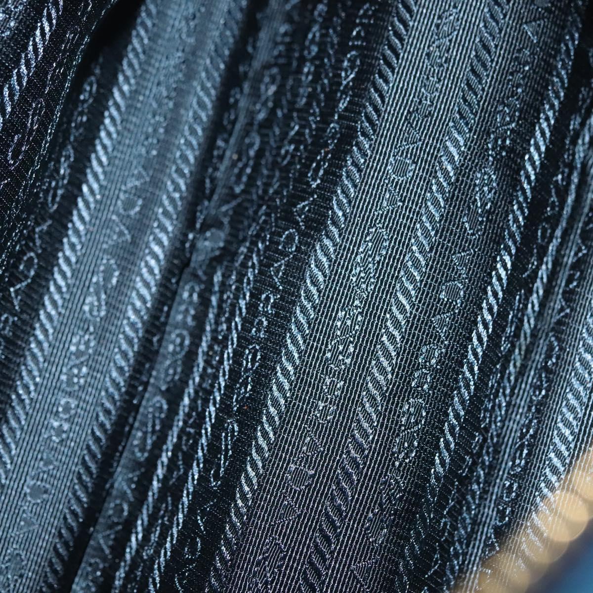 PRADA Hand Bag Nylon 2way Blue Gold Auth 138847