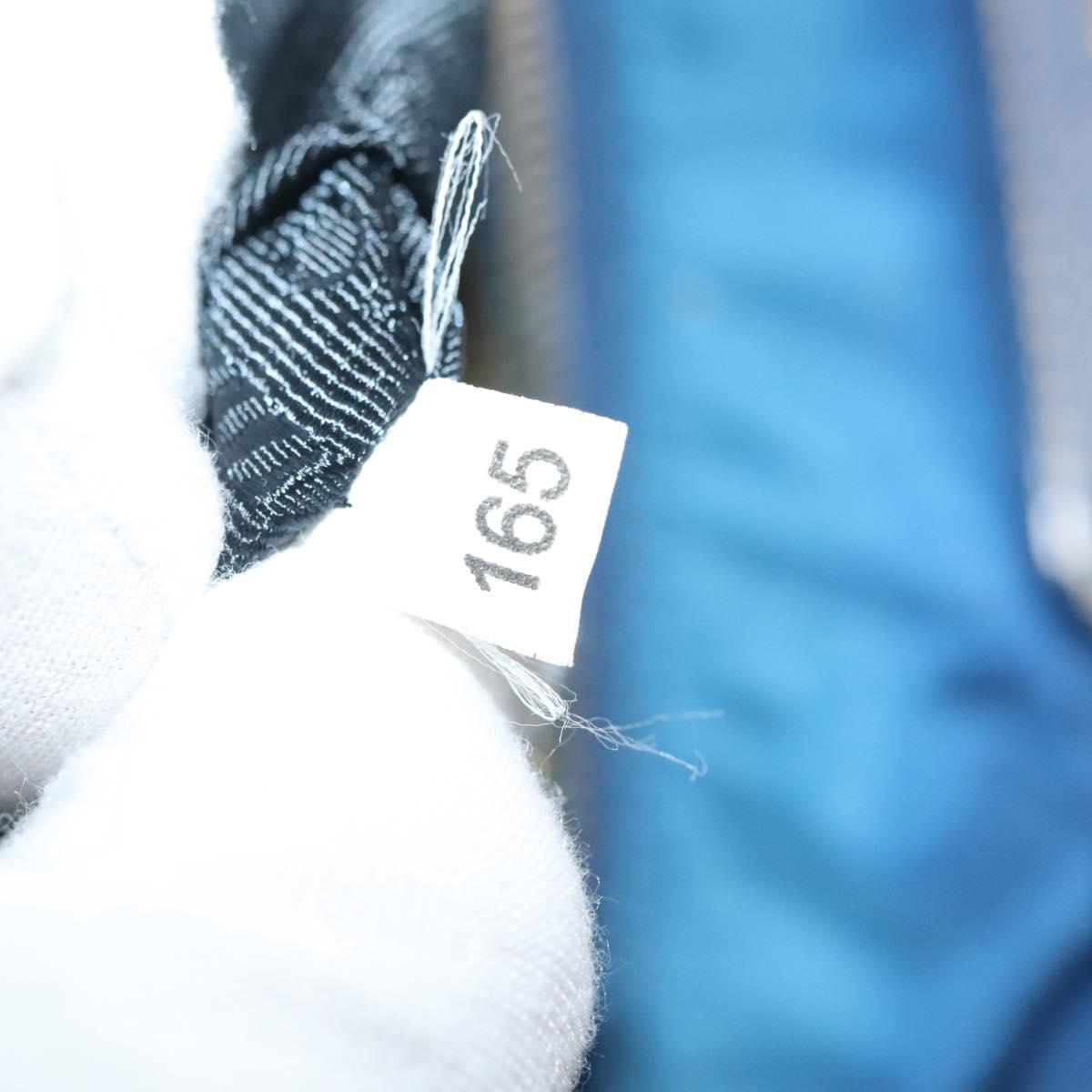 PRADA Hand Bag Nylon 2way Blue Gold Auth 138847