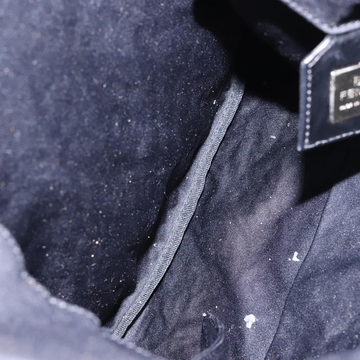 FENDI Tote Bag Black Silver Auth 138857