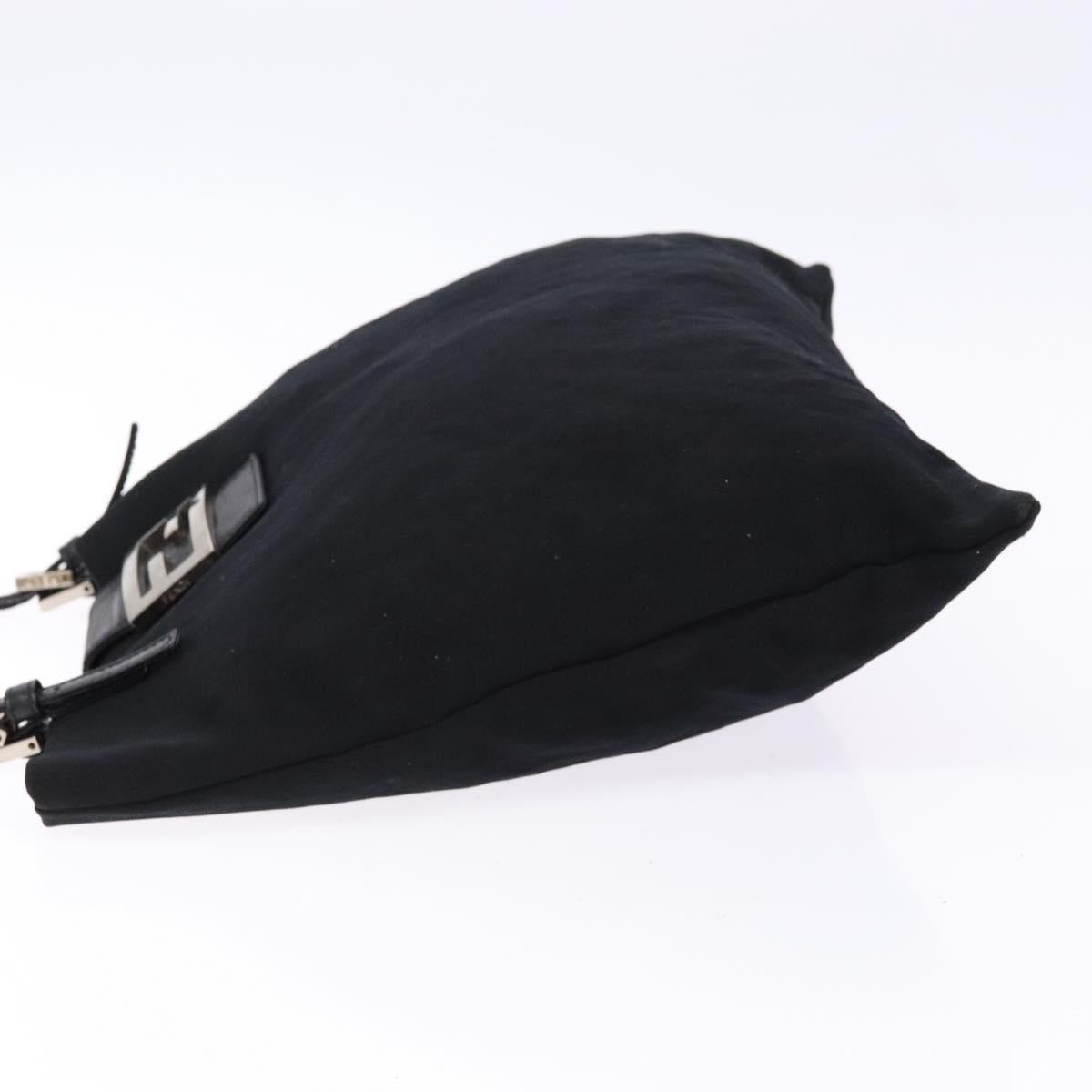 FENDI Tote Bag Black Silver Auth 138857