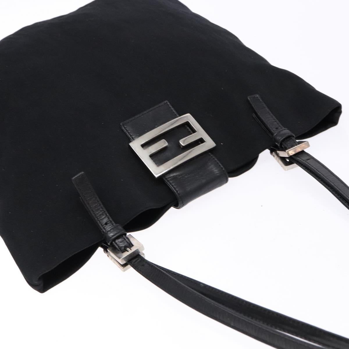 FENDI Tote Bag Black Silver Auth 138857