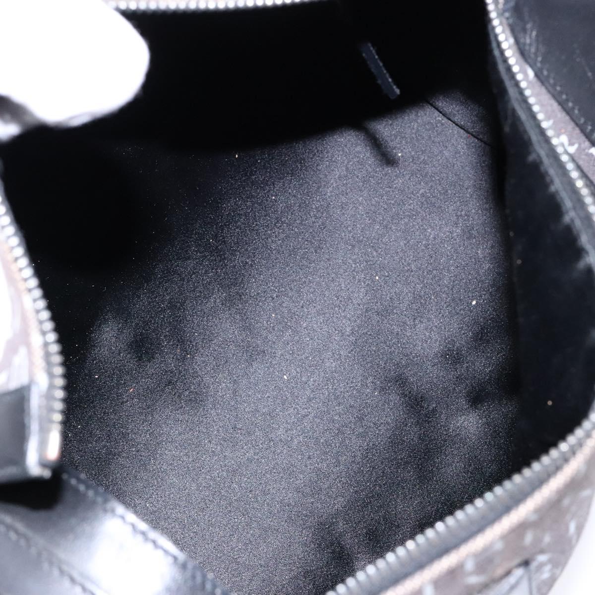 BVLGARI Logo Mania B-ZERO1 Hand Bag Canvas Black Silver Auth 138860