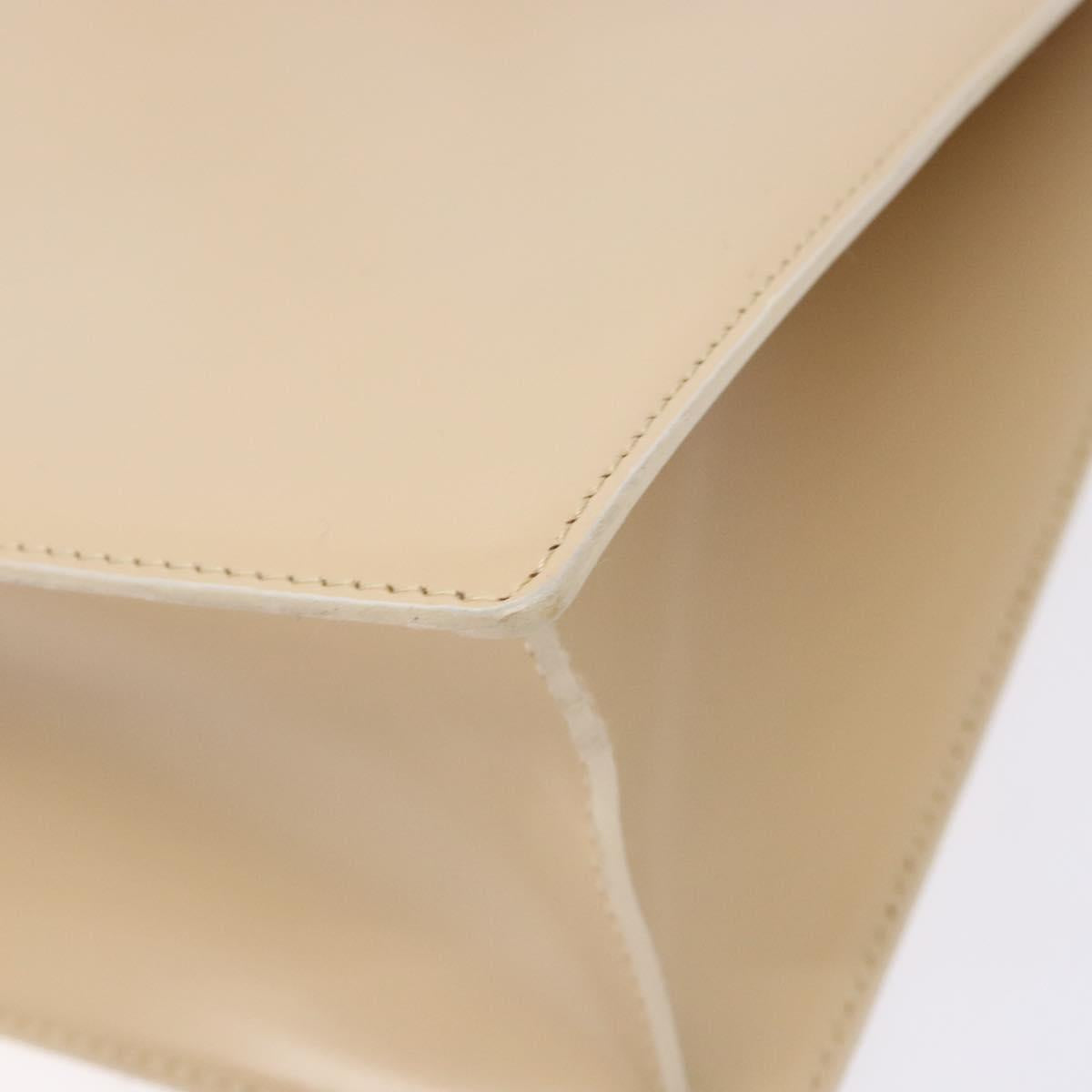 BVLGARI Shoulder Bag Leather Beige Gold Auth 138861