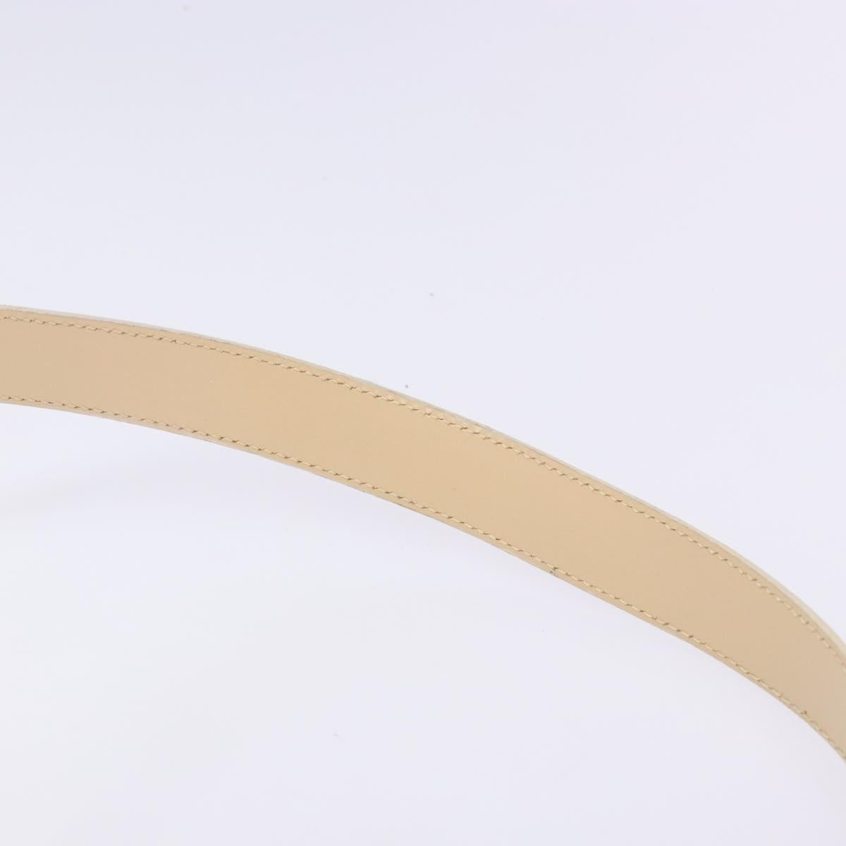 BVLGARI Shoulder Bag Leather Beige Gold Auth 138861