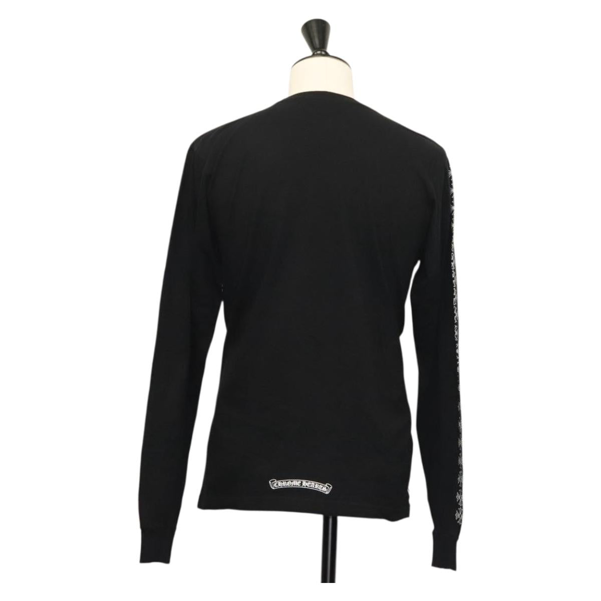 Chrome Hearts Long Sleeved T Shirt Cotton Black Auth 138886M