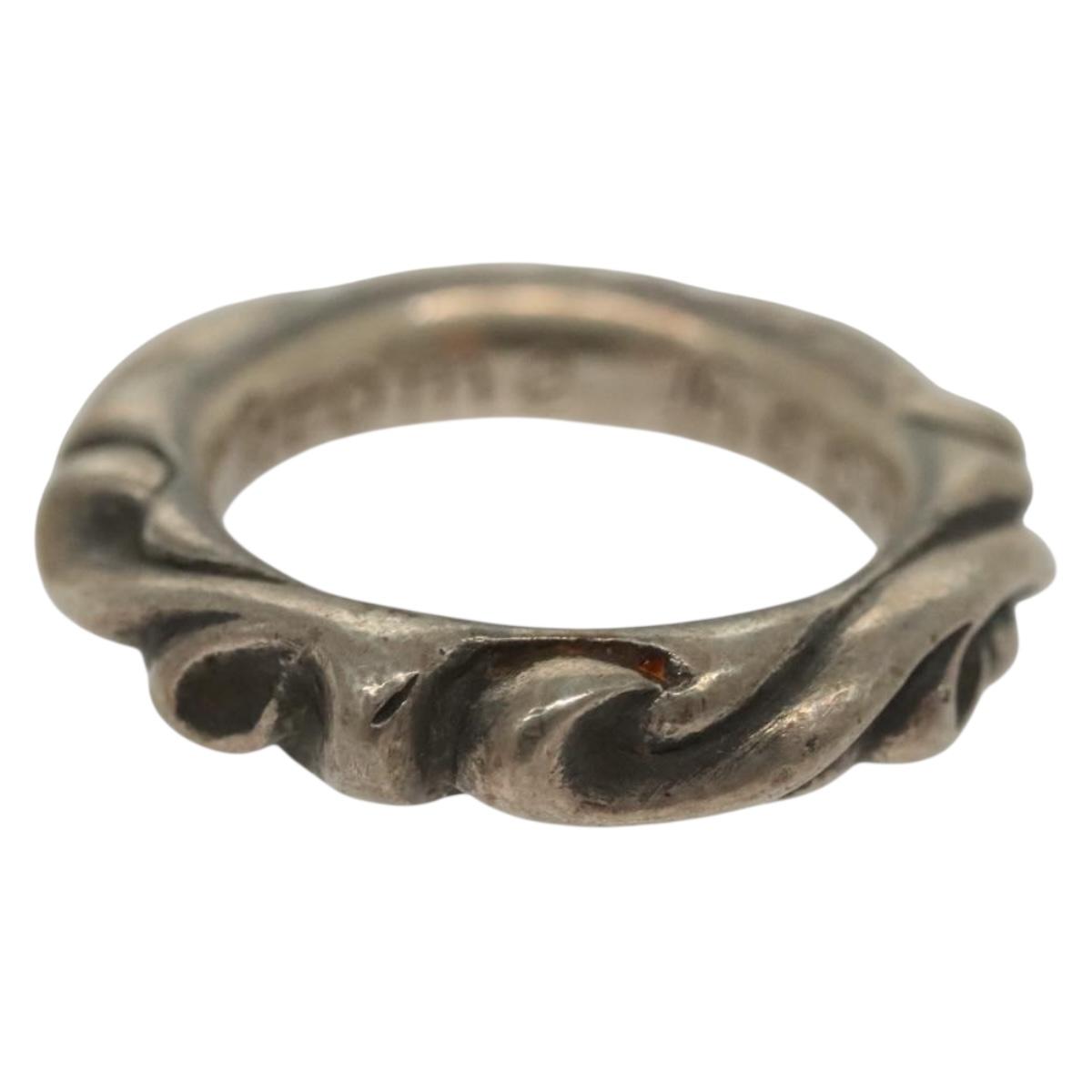 Chrome Hearts Scroll Band Ring Ag925 Silver Auth 138890M