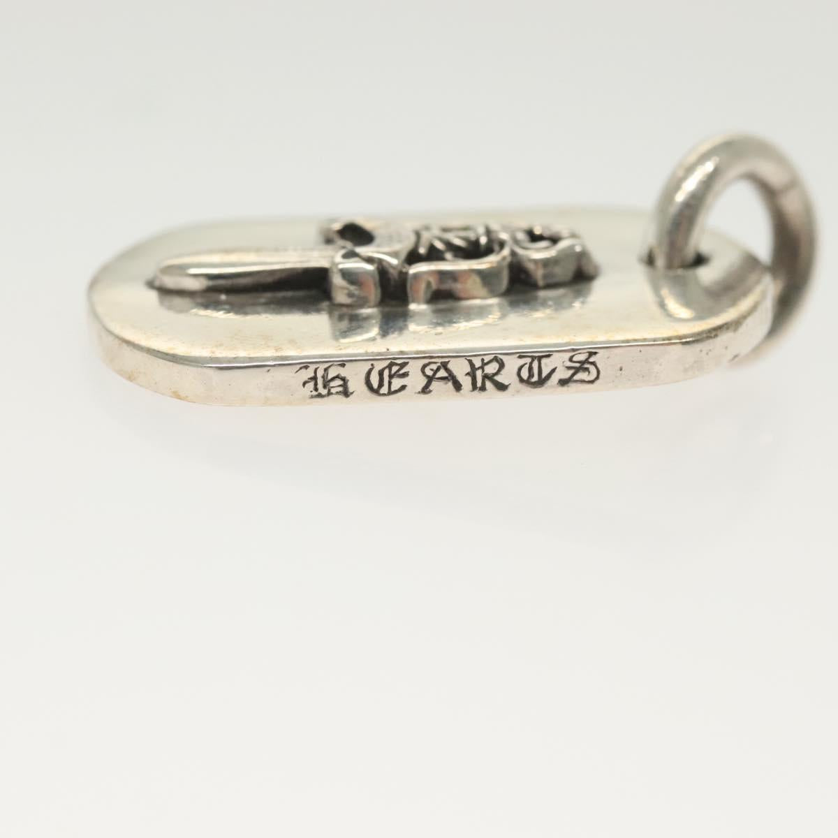 Chrome Hearts Raised Dagger Dog Tag Necklace Ag925 Silver Auth 138893M