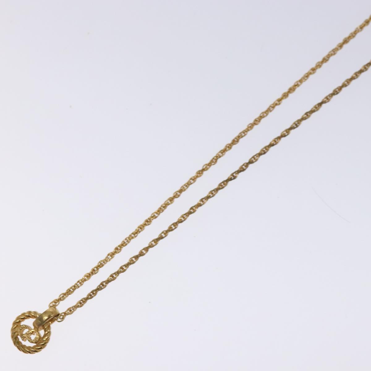 Christian Dior Necklace metal Gold Auth 138901